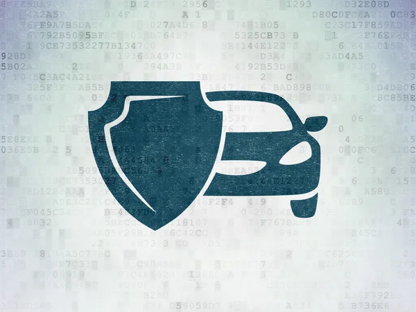 Insurance concept: Car Insurance on Digital Paper background