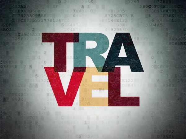 Travel concept: Travel on Digital Paper background — Stockfoto