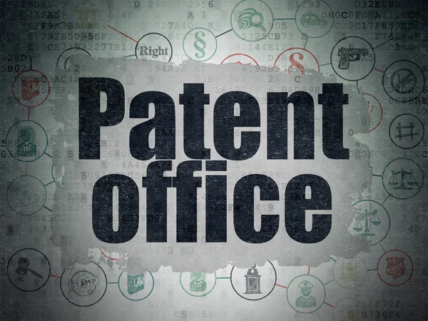 法律概念: 专利局数字纸张背景上 — 图库照片
