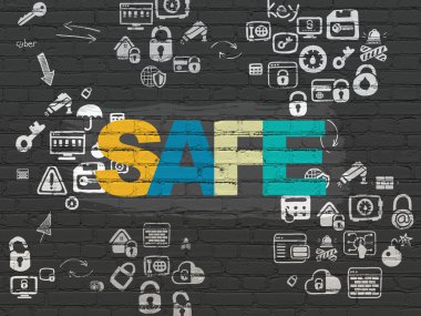 koruma kavramı: duvar arka plan üzerinde güvenli