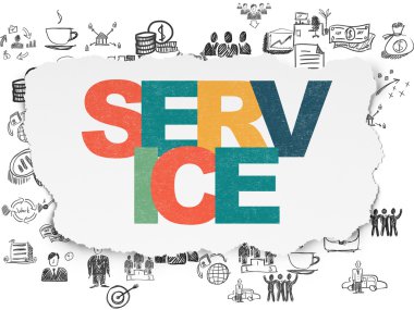 İş kavramı: yırtık kağıt arka plan hizmeti