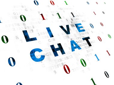 Web design concept: Live Chat on Digital background