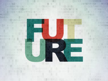 Time concept: Future on Digital Paper background