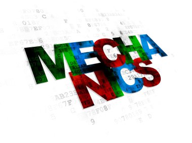 Science concept: Mechanics on Digital background