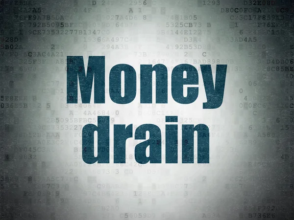 Currency concept: Money Drain on Digital Paper background — 图库照片