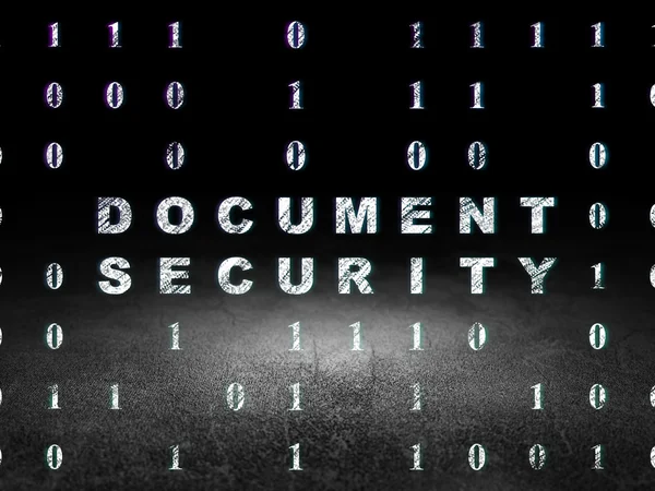 Safety concept: Document Security in grunge dark room — Stock Photo, Image
