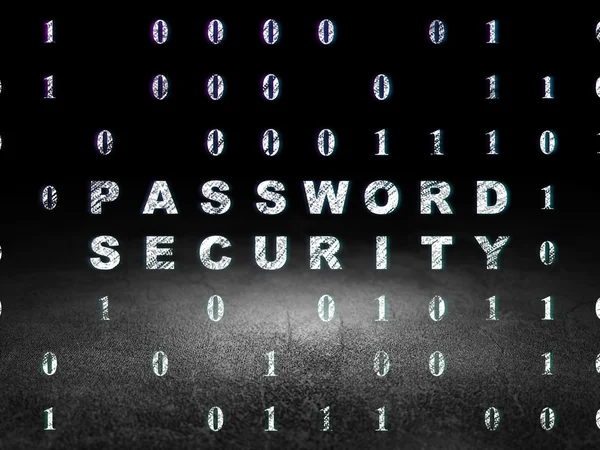 Safety concept: Password Security in grunge dark room — Stock Photo, Image