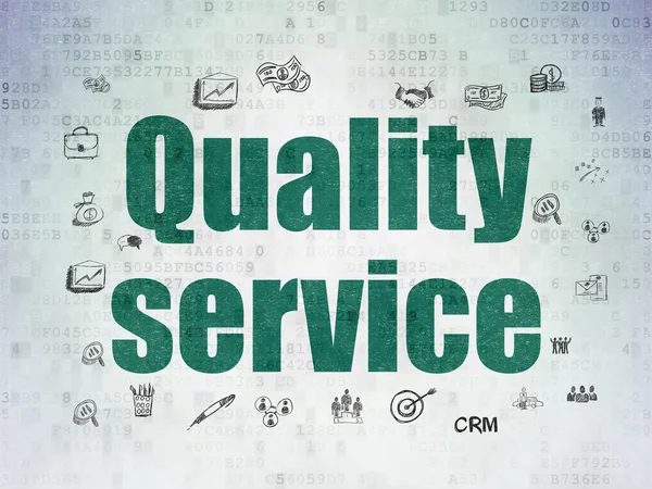 Business concept: Quality Service on Digital Paper background — ストック写真