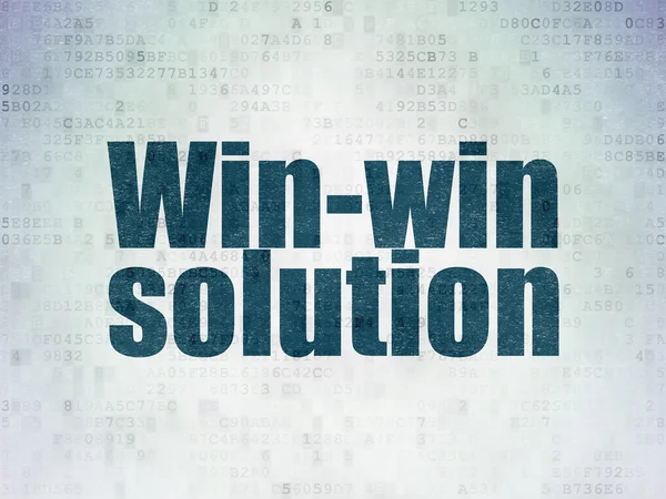 Business concept: Win-win Solution on Digital Paper background — 스톡 사진