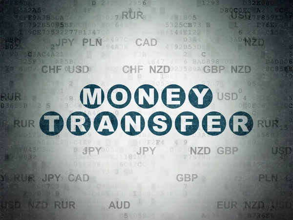 Concept de financement : Transfert d'argent sur papier numérique — Photo