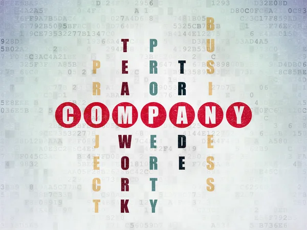 Business concept: word Company in solving Crossword Puzzle