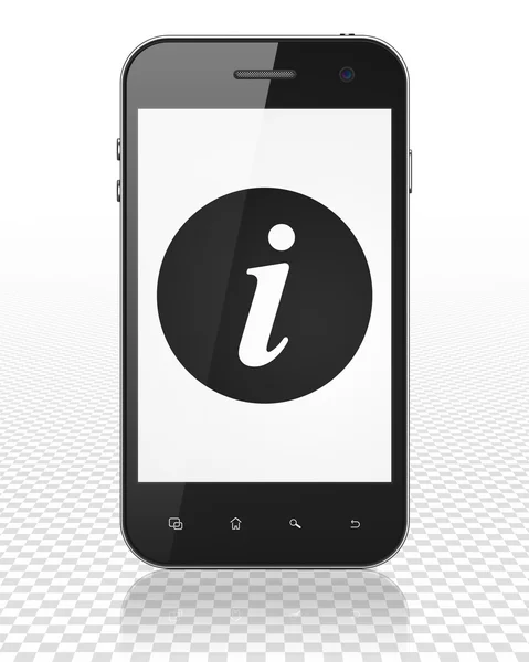 Web development concept: Smartphone with Information on display — 图库照片