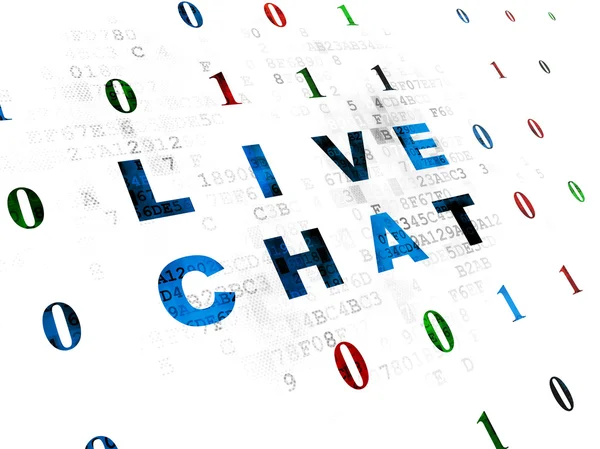 Web design concept: Live Chat on Digital background — 图库照片