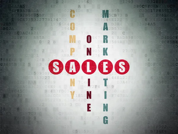 Marketing concept: word Sales in solving Crossword Puzzle