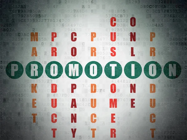 Concept publicitaire : mot Promotion dans la résolution de mots croisés Puzzle — Photo