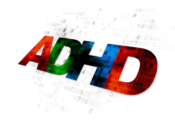 Concetto di medicina: ADHD su sfondo digitale — Foto Stock