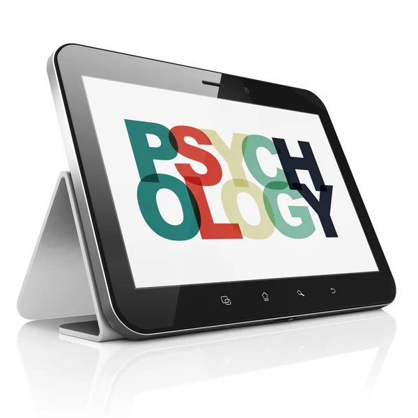 Conceito de medicina: Tablet Computador com Psicologia em exibição — Fotografia de Stock