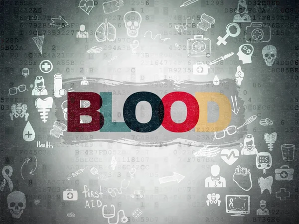 Medicine concept: Blood on Digital Paper background — Stock Photo, Image