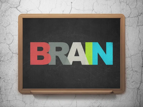 Health concept: Brain on School Board background — Stock fotografie