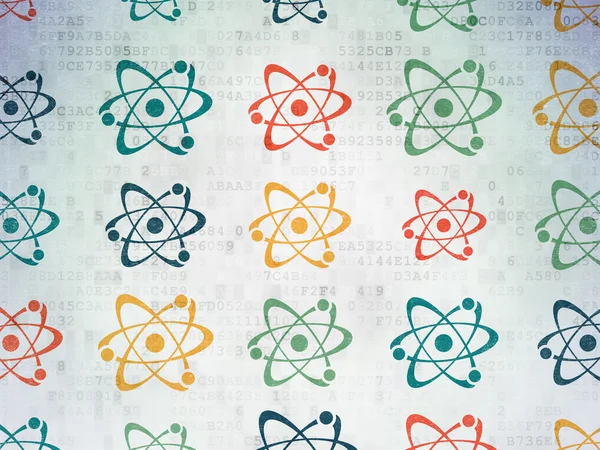 Science concept: Molecule icons on Digital Paper background — Φωτογραφία Αρχείου