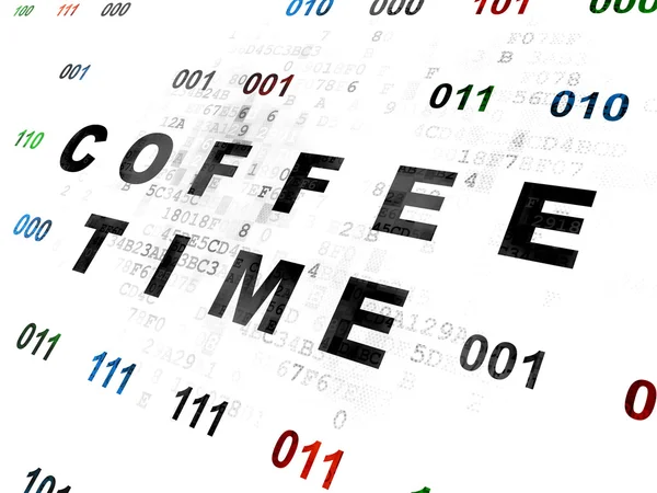 Time concept: Coffee Time on Digital background — Stock Photo, Image