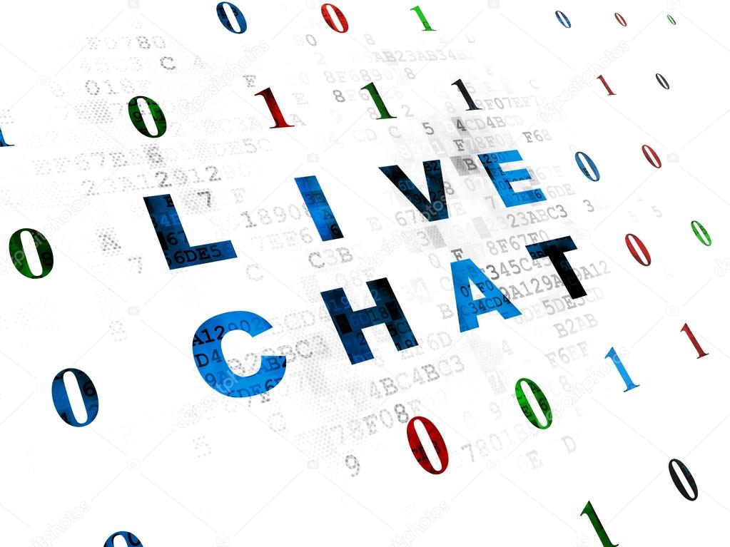 Web design concept: Live Chat on Digital background