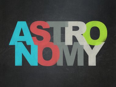 Science concept: Astronomy on School Board background