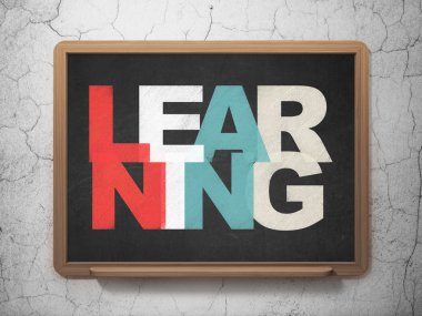 Education concept: Learning on School Board background