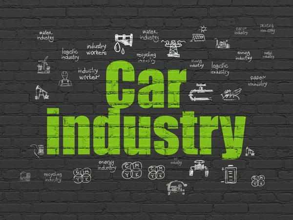 Concetto industriale: industria automobilistica sullo sfondo della parete — Foto Stock