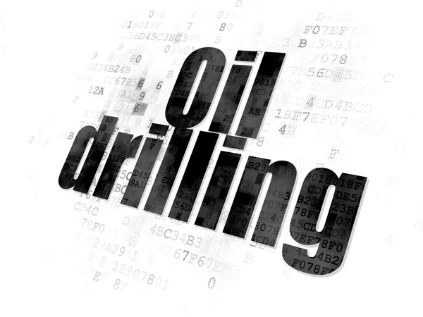 Industry concept: Oil Drilling on Digital background — Stock Photo, Image