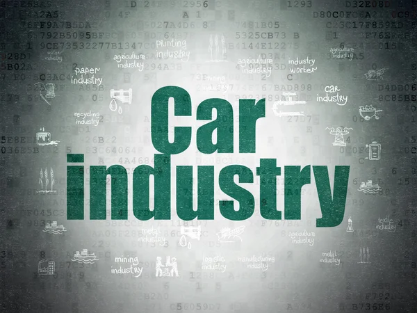 Industry concept: Car Industry on Digital Paper background — Stock fotografie