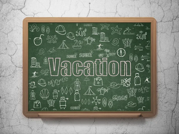 Vacation concept: Vacation on School Board background — 스톡 사진