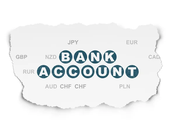 Banking concept: Bank Account on Torn Paper background — Stock Photo, Image