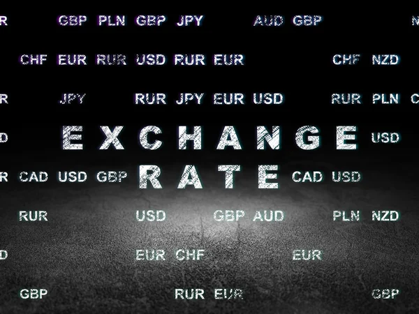 Money concept: Exchange Rate in grunge dark room — Stock Photo, Image