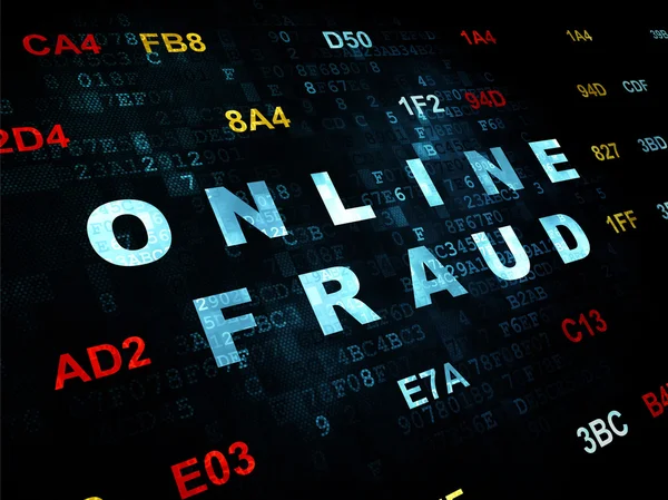 Säkerhetsbegreppet: Online-bedrägerier på Digital bakgrund — Stockfoto