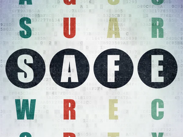 Protection concept: word Safe in solving Crossword Puzzle — Stockfoto