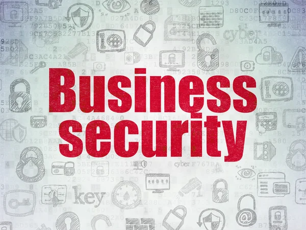 Concetto di protezione: sicurezza delle imprese sullo sfondo della carta digitale — Foto Stock