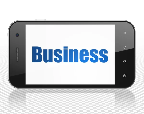 Business concept: Smartphone with Business on display — Stok fotoğraf