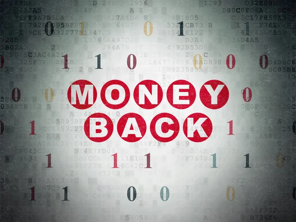 Finance concept: Money Back on Digital Paper background — 图库照片