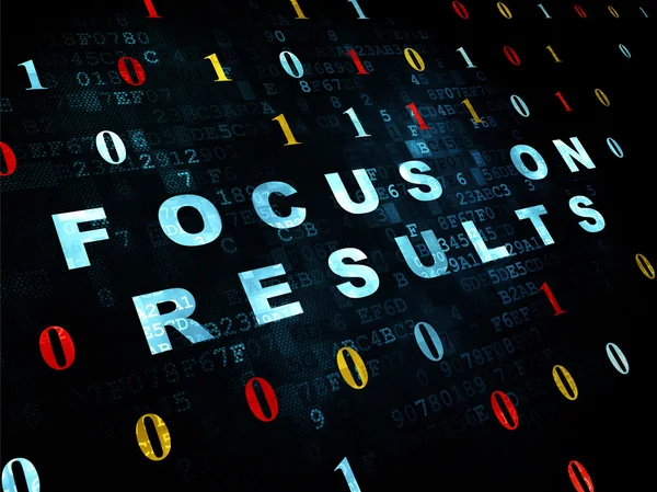 Business concept: Focus on RESULTS on Digital background — Stock Photo, Image