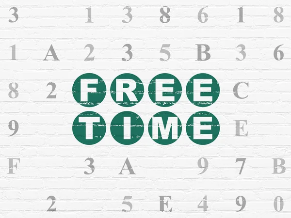 Time concept: Free Time on wall background — Stock Photo, Image