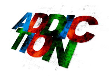 Health concept: Addiction on Digital background