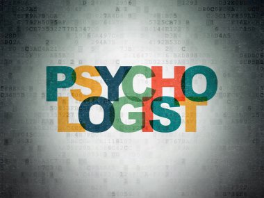 Health concept: Psychologist on Digital Paper background