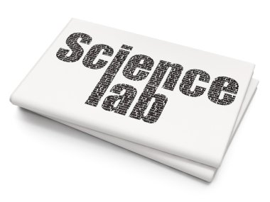 Science concept: Science Lab on Blank Newspaper background