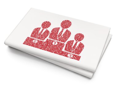 Hukuk kavramı: iş takım boş gazete arka plan üzerinde