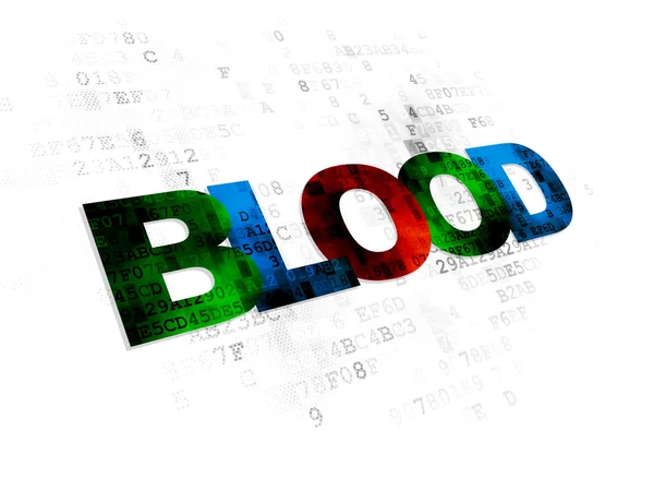 Healthcare concept: Blood on Digital background — Stock Photo, Image