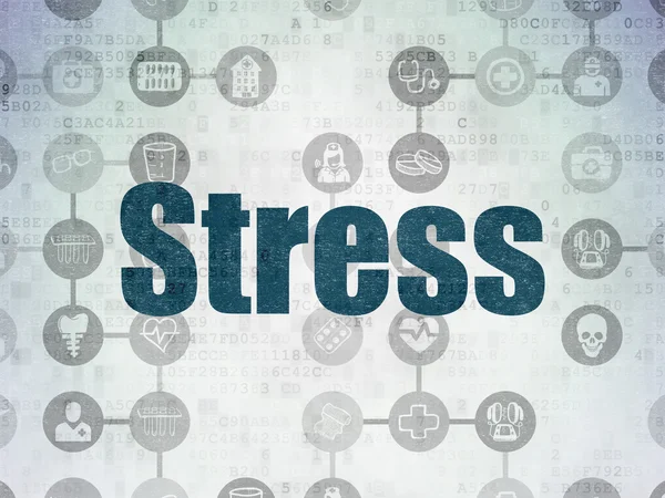 Medicine concept: Stress on Digital Paper background — Zdjęcie stockowe