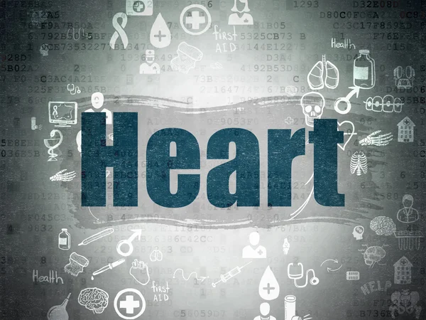 Healthcare concept: Heart on Digital Paper background — Stock Photo, Image