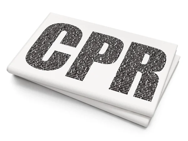 Healthcare concept: CPR on Blank Newspaper background — Stock Photo, Image