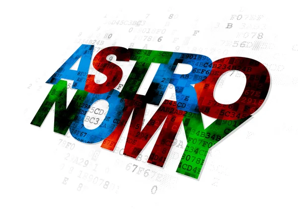 Wetenschap concept: astronomie op digitale achtergrond — Stockfoto